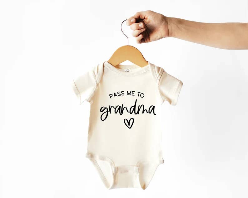 Dorothy’s Reason - Vente Body (sans pieds) – bébé - Body pour bébé Pass Me to Grandma | Nouveaux cadeaux pour bébés