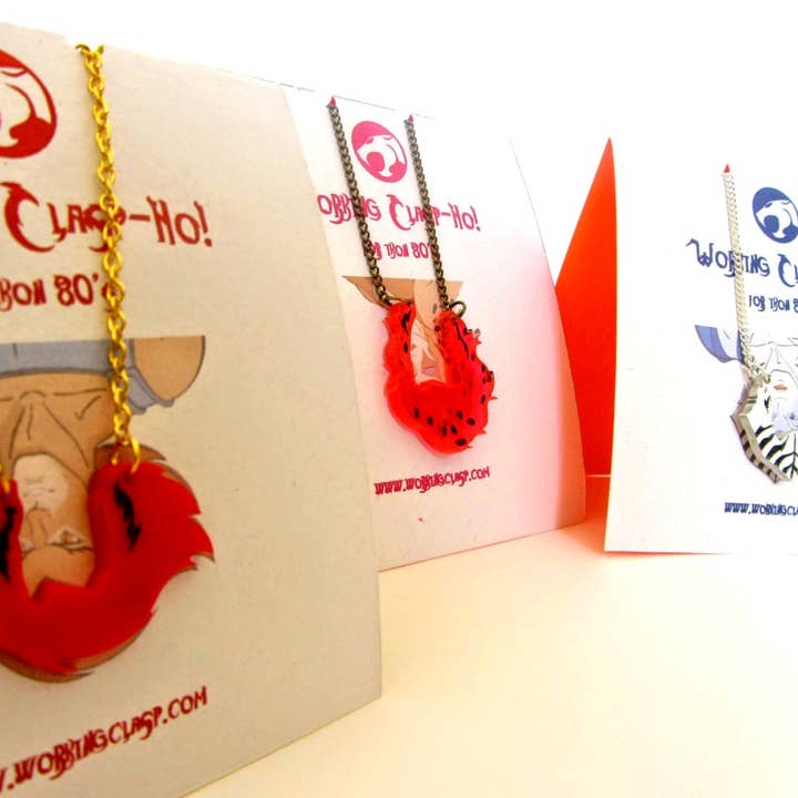 Working Clasp – wholesale Hänge-/berlockhalsband – Thundercats laserskurna 80-talet Lion-o halsband