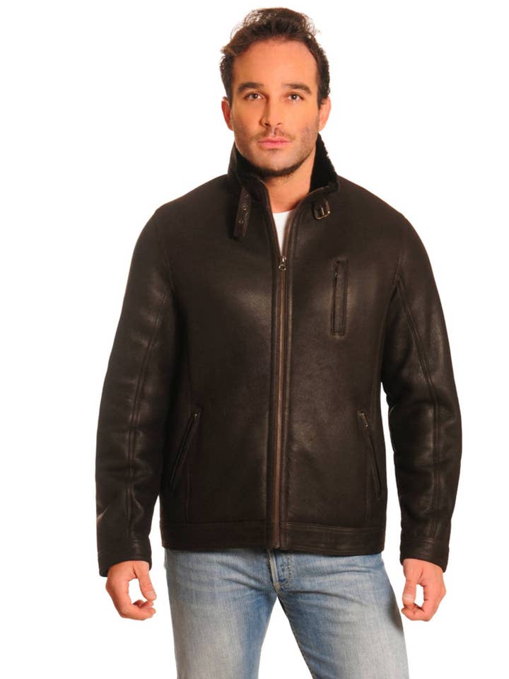 Schwarz DANKO 14302 Herrenjacke aus Merino-Lammfell. für den Großhandel auf Faire