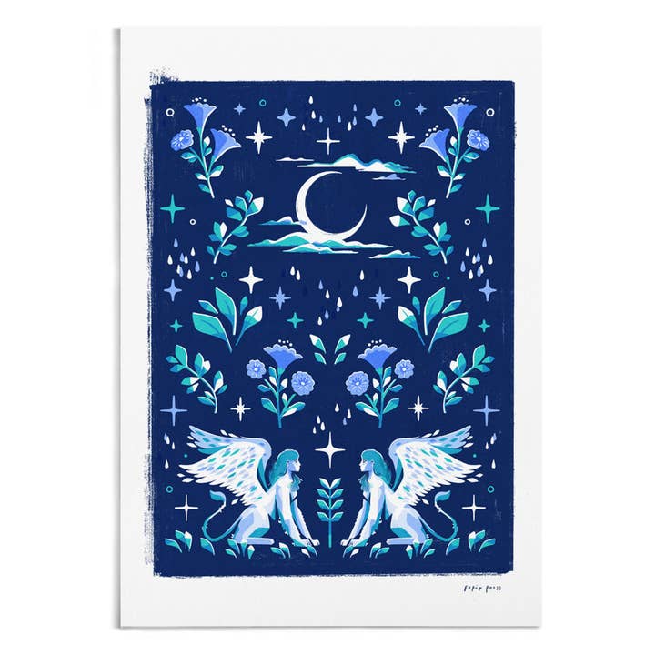 Celestial Sphynx Artists Print Wall Art for wholesale by Papio Press