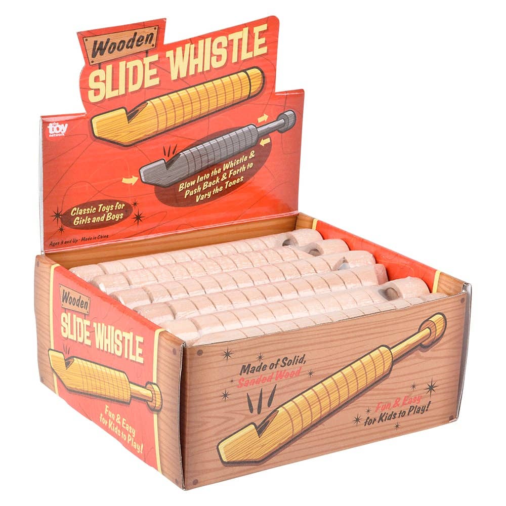 La Luna Bella - Toys - Wholesale Classic Toy - Kids - 7.5" WOODEN SLIDE WHISTLE LLB kids toys1