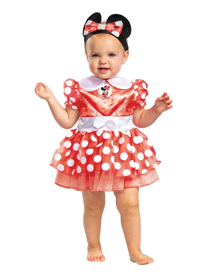 Costume Minnie rouge - Classic - Disney™ - bébé - 12/18 mois pour la vente par P'tit Clown