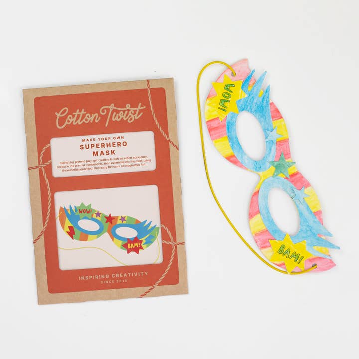 Cotton Twist (USA DUTIES PAID) - Wholesale DIY craft kit – Child - Make Your Own Superhero Mask8