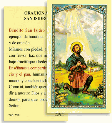 SAN JUDITAS RELIGIOUS ARTICLES - Wholesale Religious Card - ORACION A SAN ISIDRO LABRADOR0