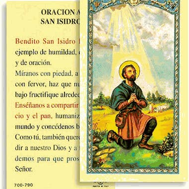SAN JUDITAS RELIGIOUS ARTICLES - Wholesale Religious Card - ORACION A SAN ISIDRO LABRADOR