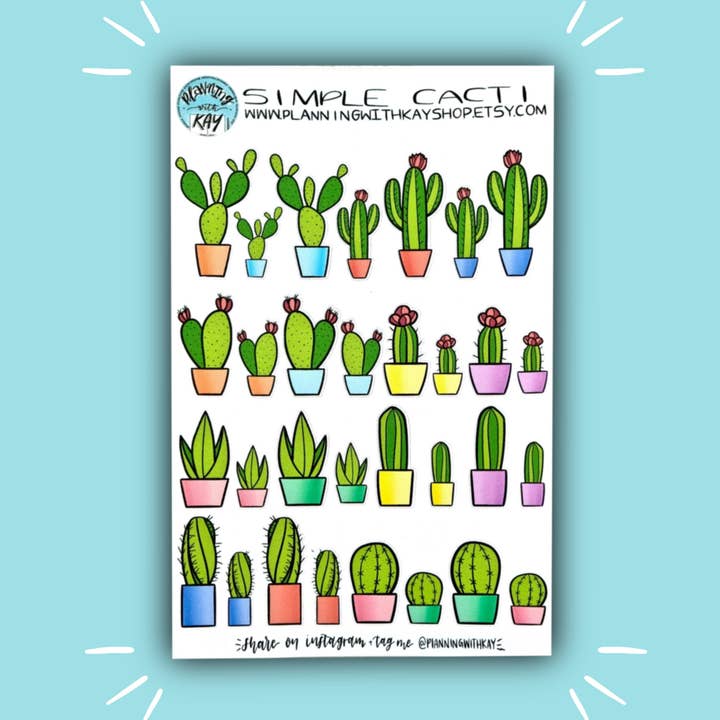 Einfache Kakteen für den Großhandel von Planning With Kay