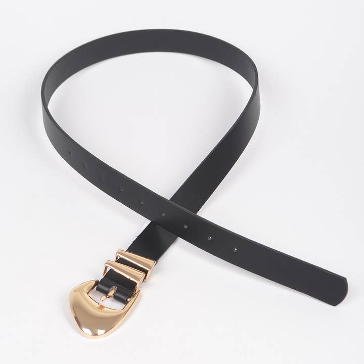 3AM BY H&D ACCESSORIES - Wholesale Belt - Women's - Faux Leather Multi Metal Buckle Belt