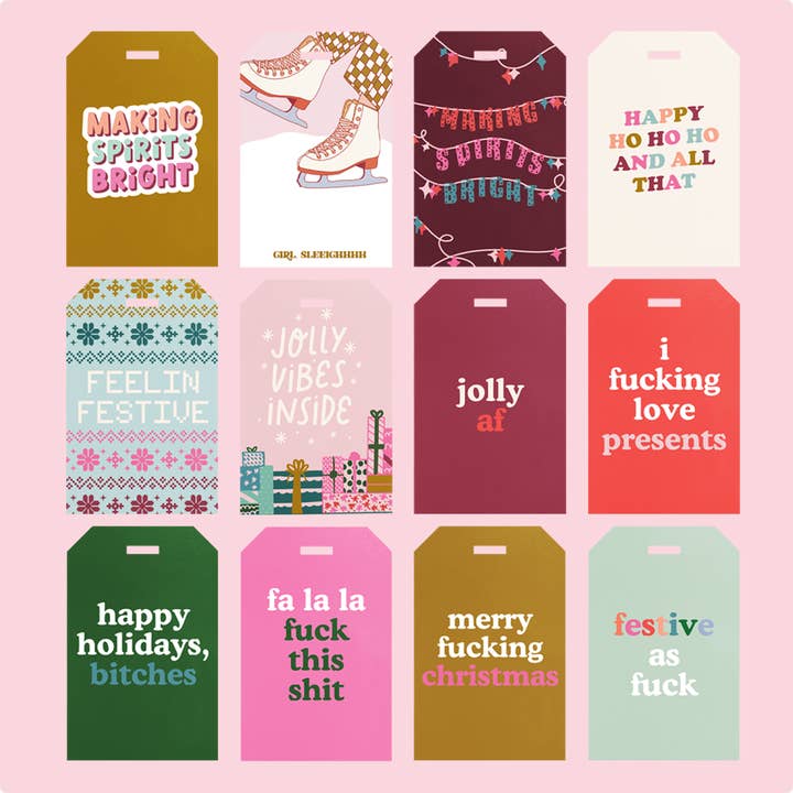 Talking Out of Turn - Wholesale Gift Tag - Holiday Gift Tags (12 Tags)