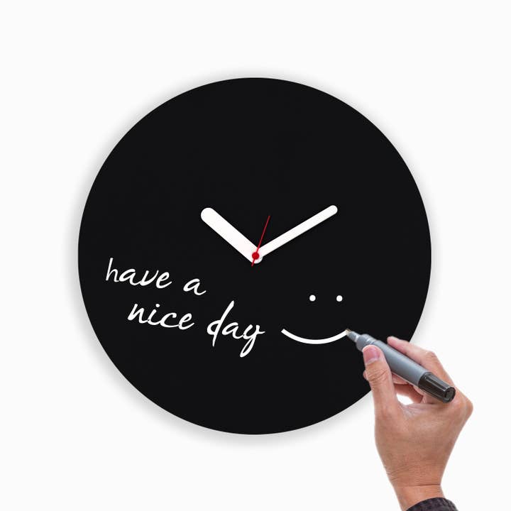 Weew Smart Design - Wholesale Wall Clock - Clock Draw Up - Black1