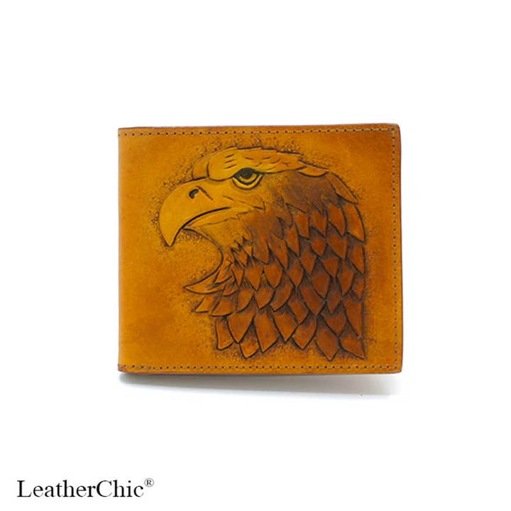 Hand Carved Men's Wallet WS 048 Eagle for wholesale by Eagle Crest Industries Inc.