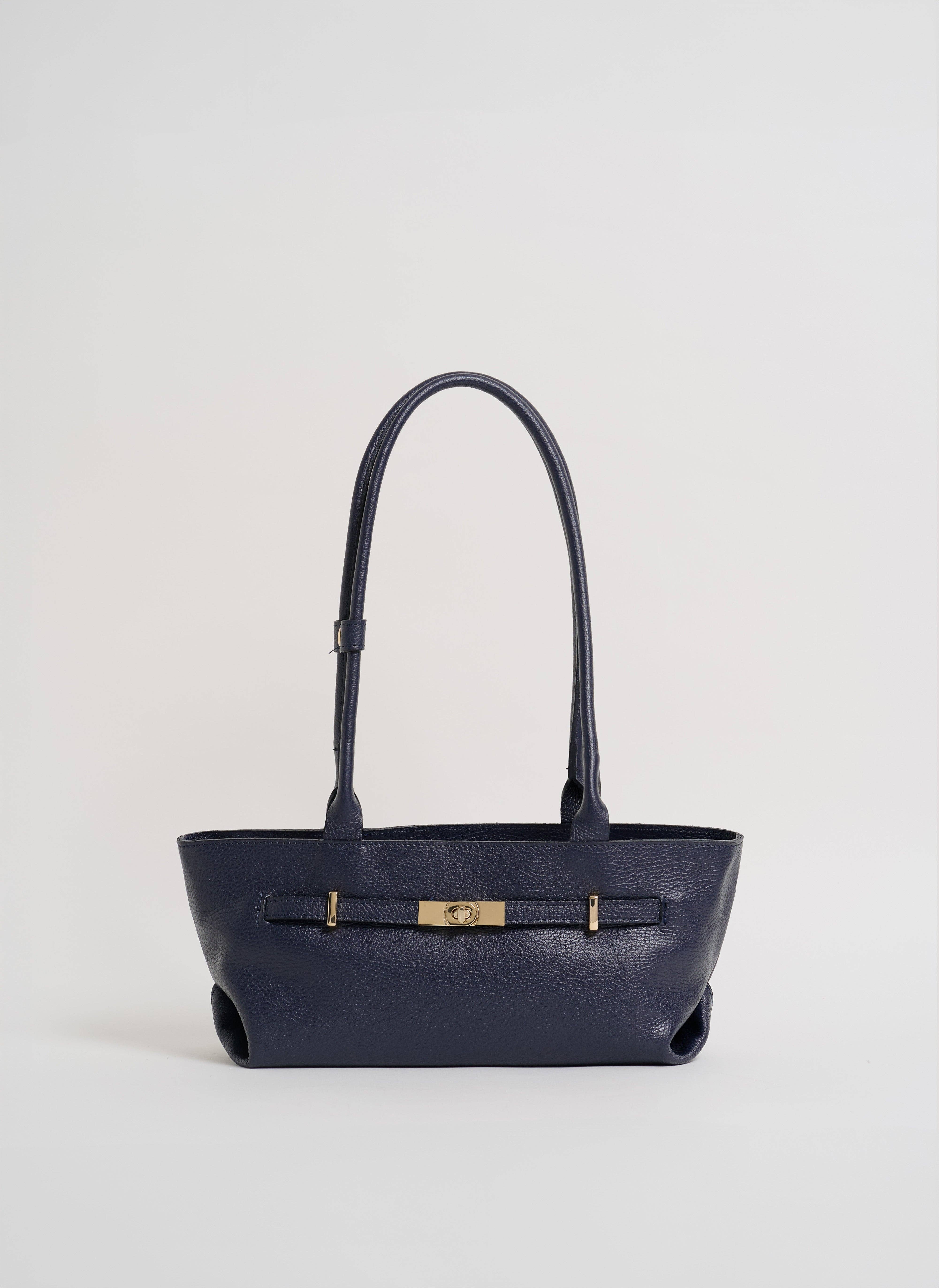 Prestige Milano - Wholesale Tote Bag - Women's - Lola Bag in Navy Blue Togo Leather