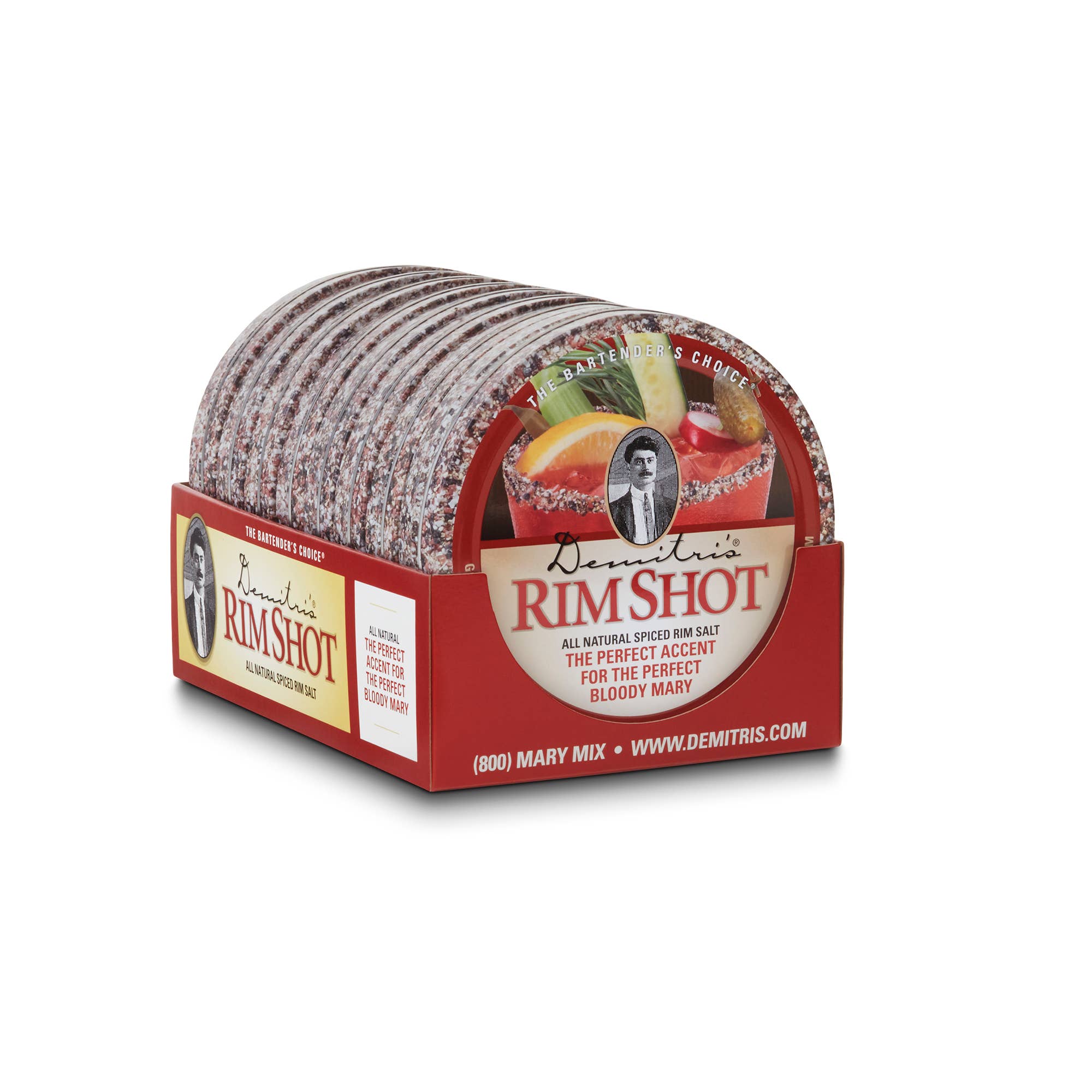 Demitri's Gourmet Mixes - Wholesale Salt - 4oz Original Rimshot Salt Tin (Case of 8 4oz Tins)1