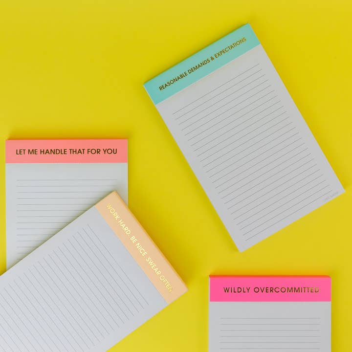 Chez Gagné - Wholesale Notepad - Reasonable Demands and Expectations - Lined Notepad - Perforated Sheets - Light Blue