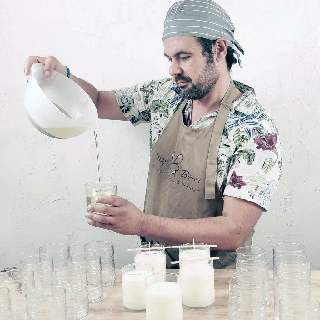 Stef & Ben | S&B Provence - Wholesale Jar/Filled Candle - GENEPI DE PAPOU scented candle, hand-poured5