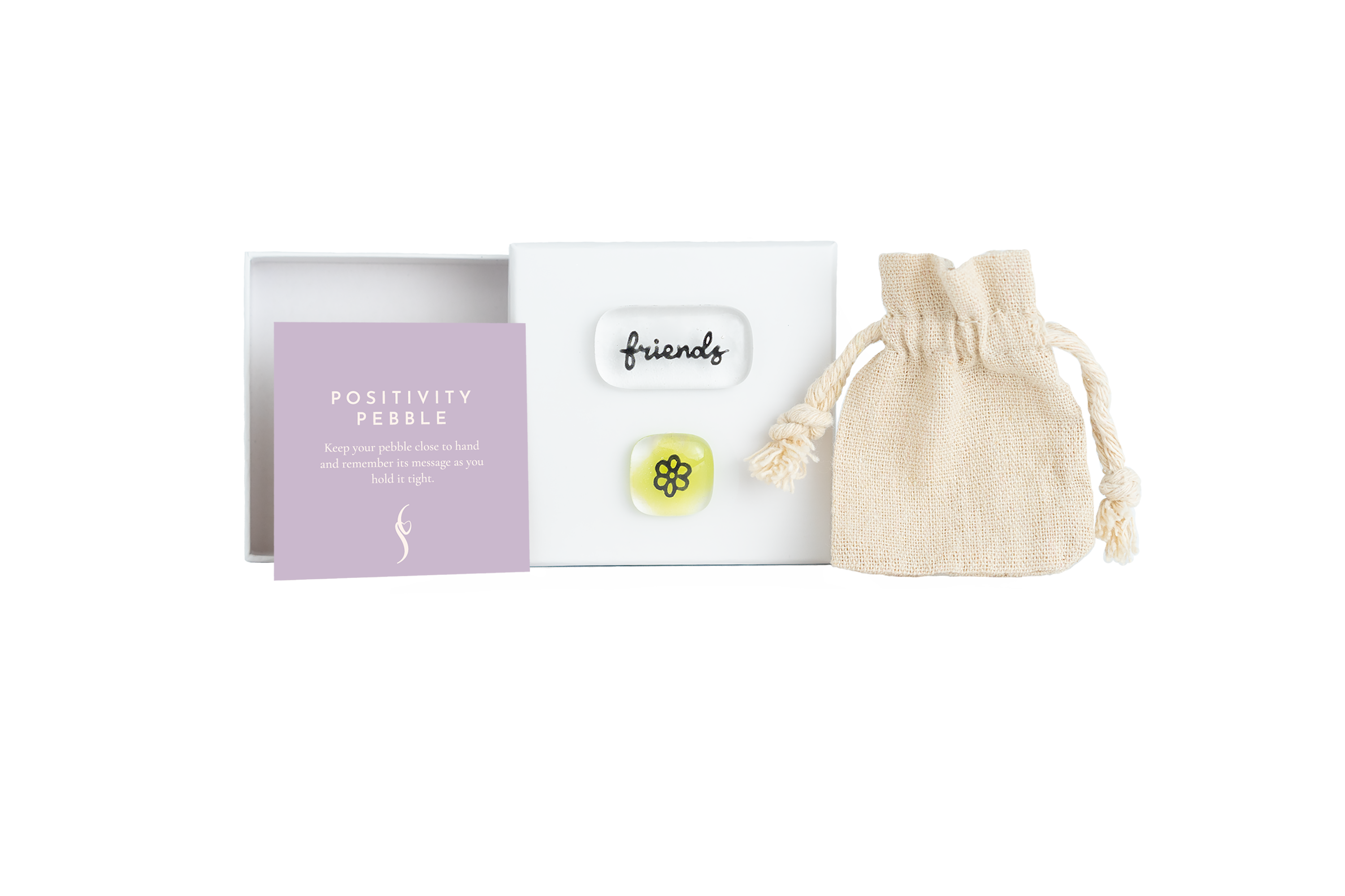 Salvia Glass - Wholesale Keepsake Coin/Token - Friends Positivity Pebble set -  fused glass pocket pebbles.2