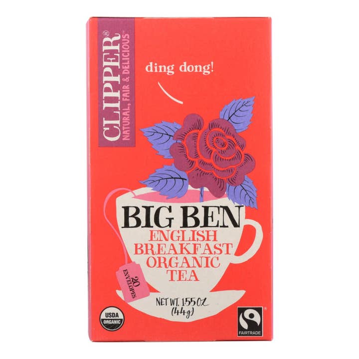 Ware Spark - Wholesale Tea Bags - Clipper Tea - Organic Tea - Big Ben - Case Of 6 - 20 Bags