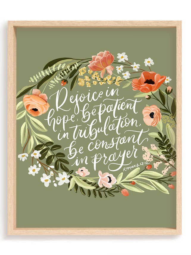 Römer 12:12 Ausdrucken für den Großhandel von Loveall Design Co.