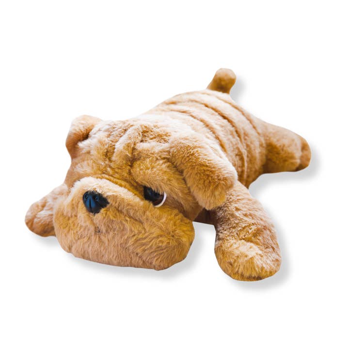 Bouledogue en peluche pondéré Happy Hugs de Bouncyband® pour la vente par Bouncyband LLC