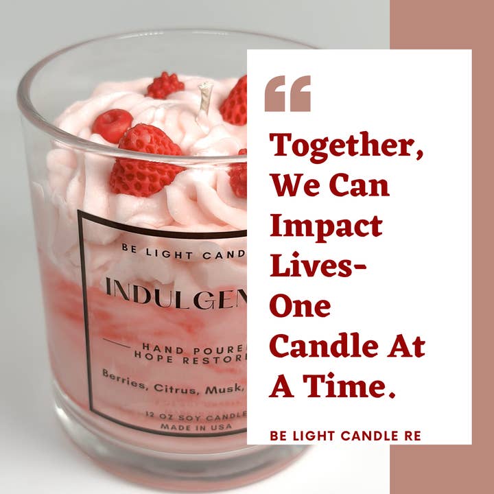 Be Light Candle RE - Wholesale Jar/Filled Candle - Indulgence, Scented Soy Candle | Best Seller Gifts For Women