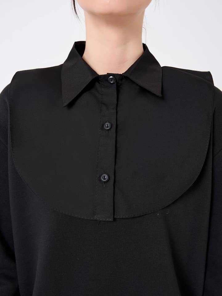 Akoya Hijabs - Wholesale Button Down Shirt - Women's - Detachable Collar Half Shirt5