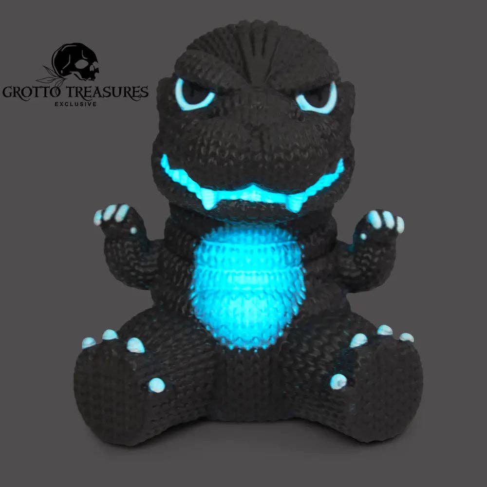 Grotto Treasures - Wholesale Figurine Toy - Kids - Grotto Treasures Exclusive - Handmade by Robots Godzilla Blue Glow in the Dark Limited Edition Vinyl Figure1