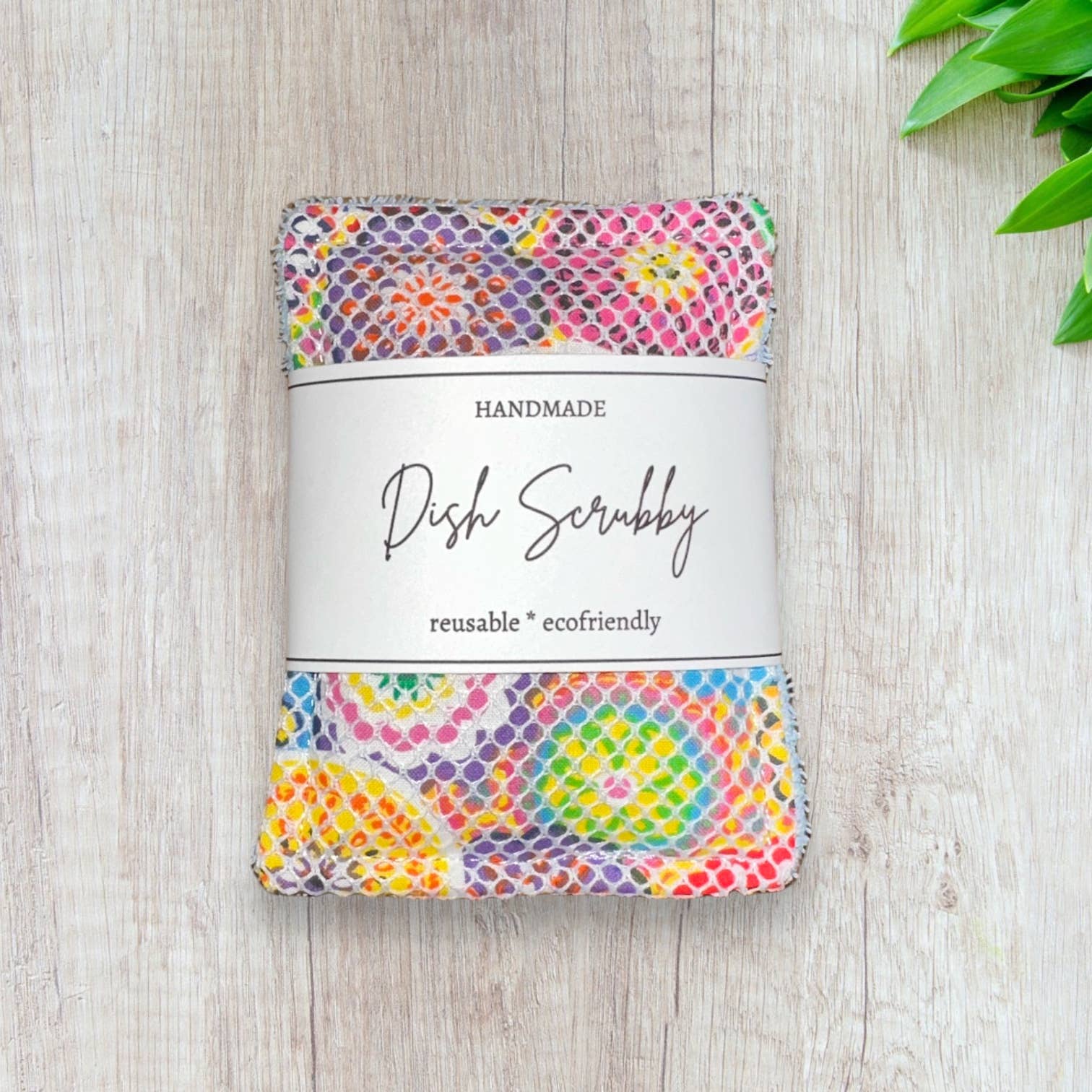 Three Dandelion Wishes - Wholesale Dishcloth - Reusable Sponge Abstract Flowers