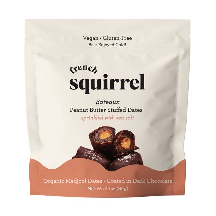 Bateaux: Peanut Butter Stuffed Dates (12 BAGS) for wholesale by French Squirrel