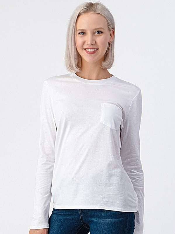 Heart & Hips - Wholesale T-shirt – women's - JT38524L - CREWNECK CLASSIC POCKET TEE7