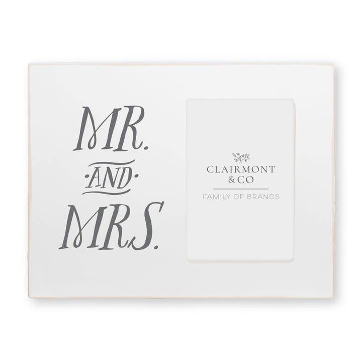 Mr. And Mrs. Picture Frame, Wedding Gifts for wholesale by Clairmont & Co