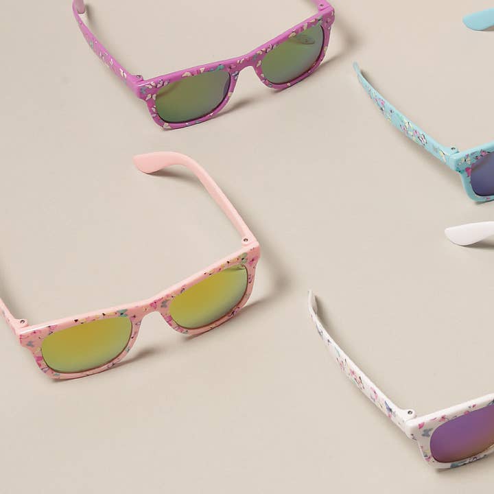 ASSORTED COLOR Kids Colorful Butterfly Pattern Sunglasses for wholesale on Faire