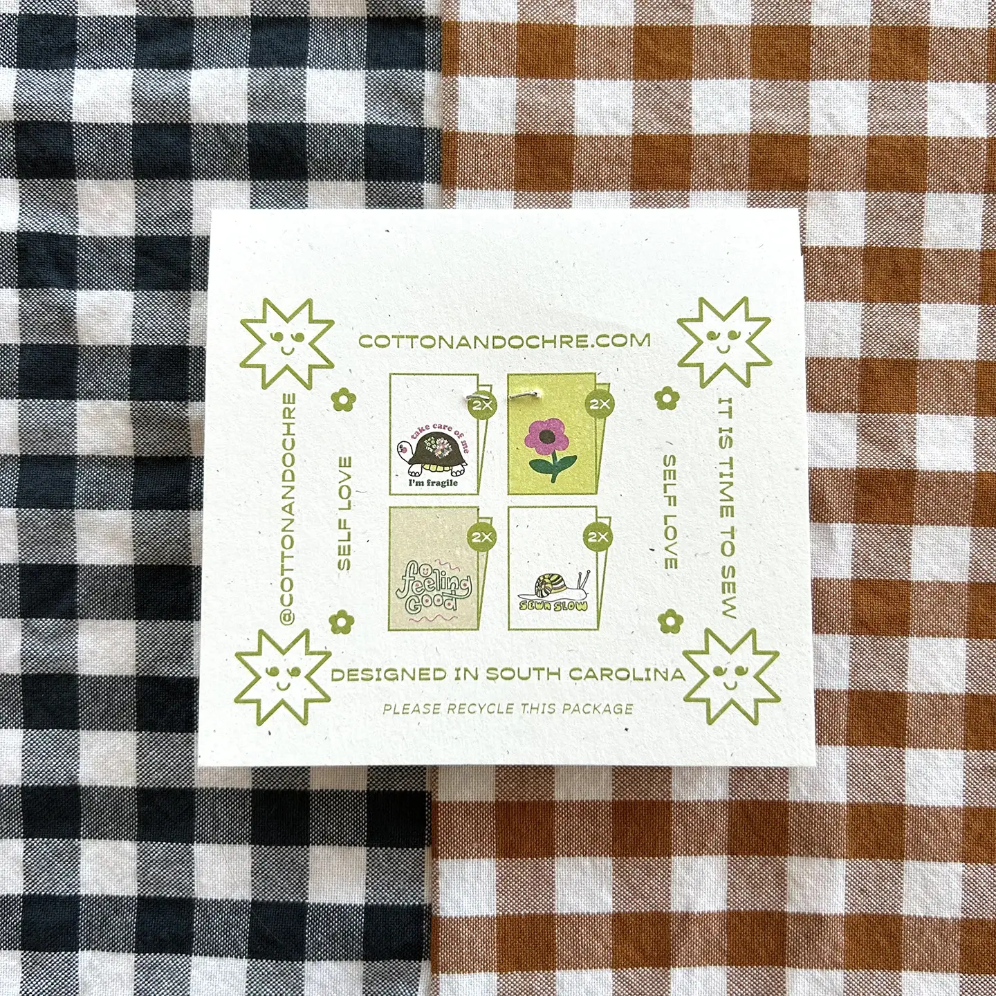 Cotton and Ochre - Wholesale Craft Sewing Kit - Self Love Pack Woven labels1