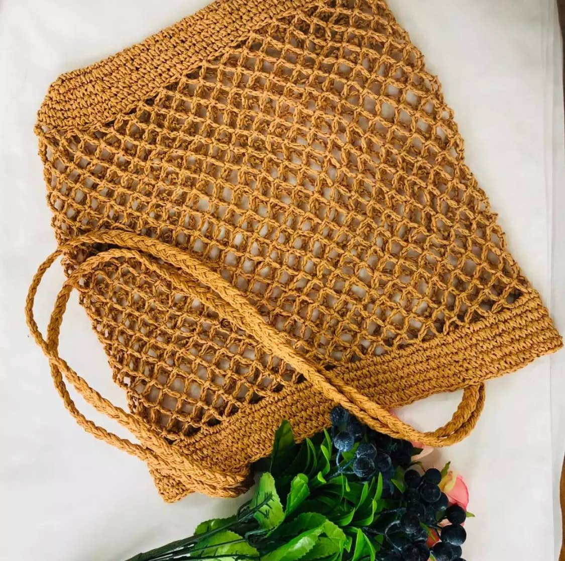 GreenWave – Engroshandel Tote bag - Dame – Tote håndtaske håndlavet naturligt biologisk nedbrydeligt raffia papir1