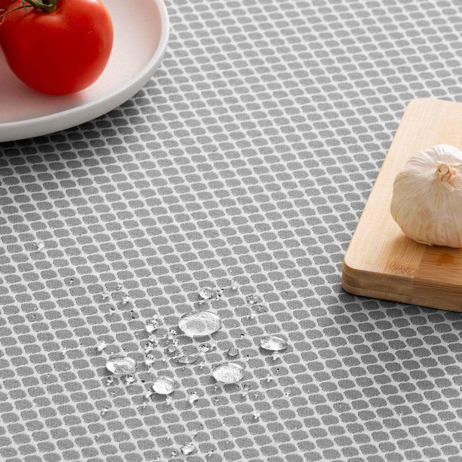 GAMUSI - Vente Nappes - Nappe imperméable jacquard coton géométrique LOSAN2