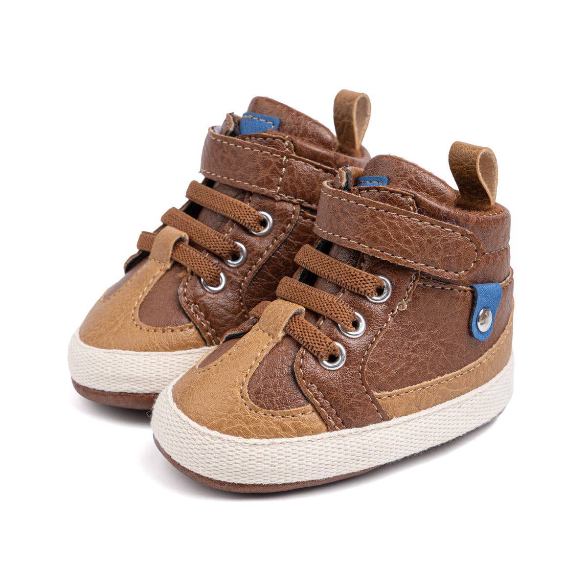 Kids Charm Online - Wholesale Lifestyle Sneakers - Baby - 3 Tone apricot pleather baby shoes. CG51722
