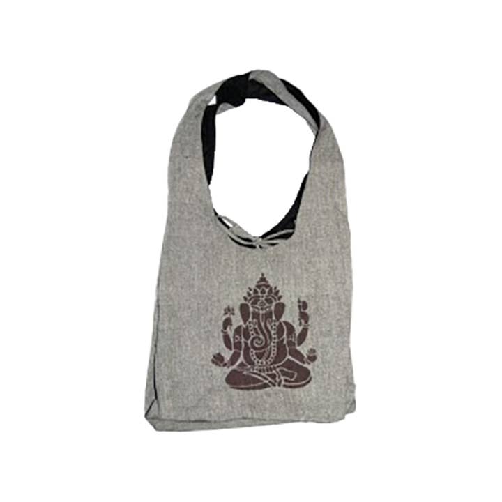 Gray Ganesh Print Tote Bag for wholesale on Faire