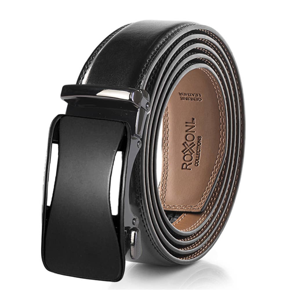 Roxoni - Wholesale Belt - Men's - Men’s Genuine Leather Ratchet Belt with Automatic Buckle7