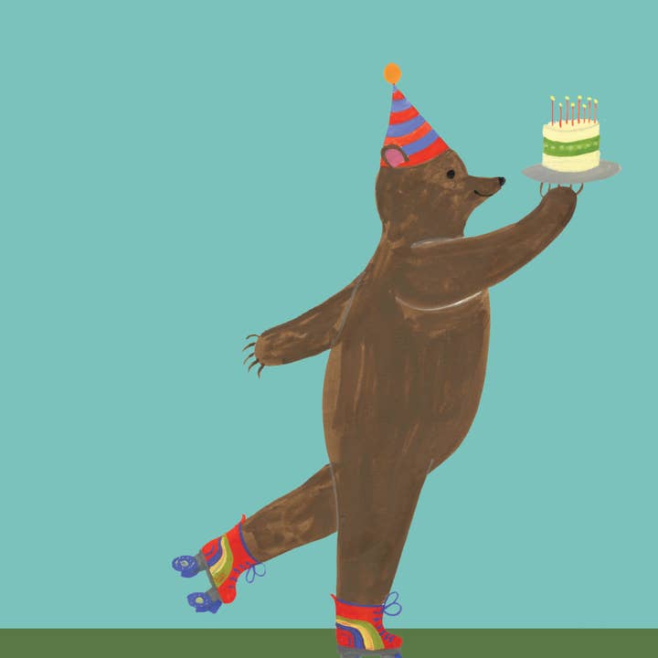 Hutch Cassidy (Greetings Cards and Paper Goods) - Wholesale Birthday Card - 'Party Bear' Birthday Greetings Card1
