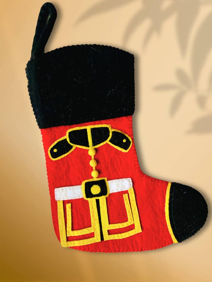 Königliche Londoner Garde Weihnachtsstrumpf Filz Feiertagsdekoration für den Großhandel von Averfelt