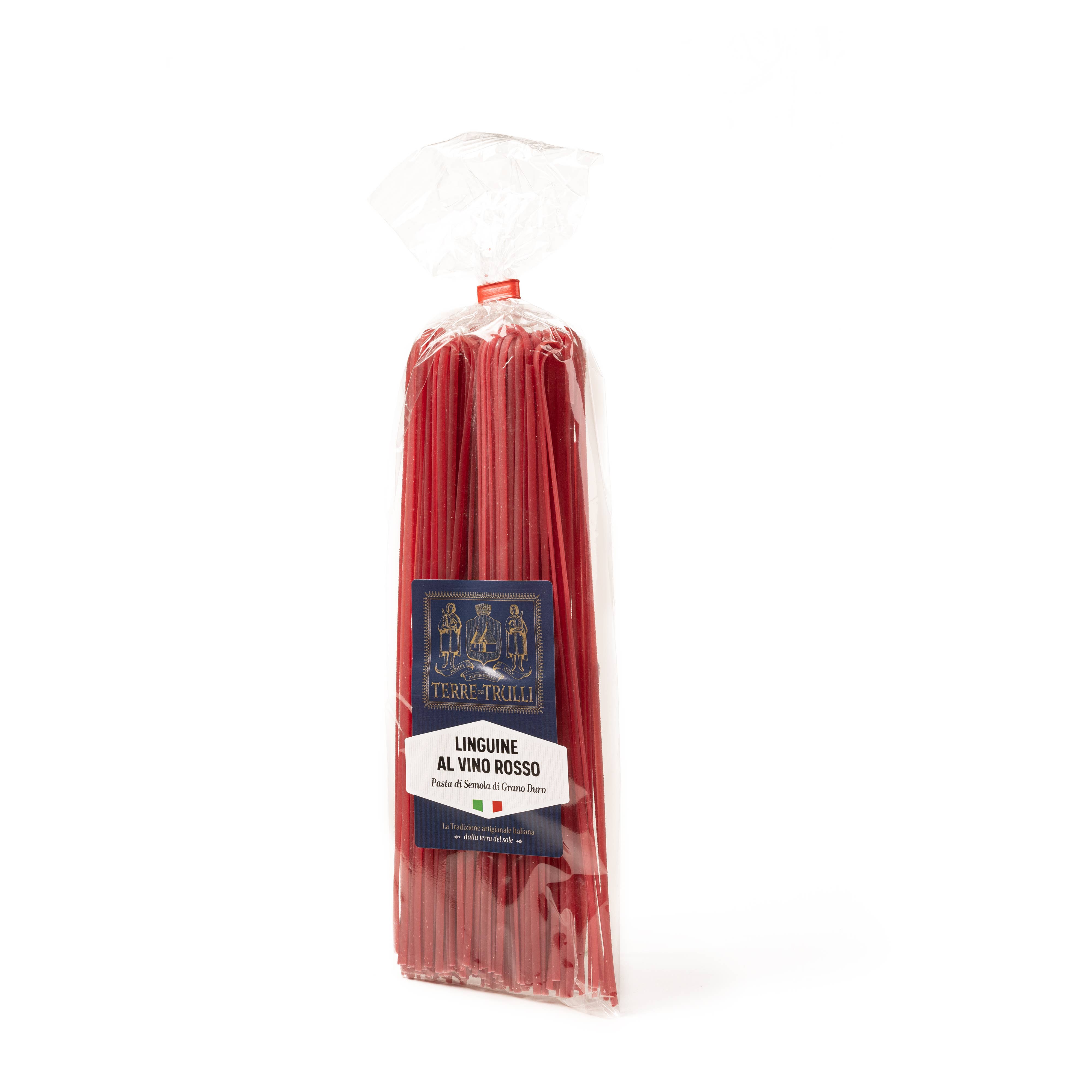 Terre dei Trulli - Wholesale Pasta - Artisanal red wine linguine 250g - Made in Italy3