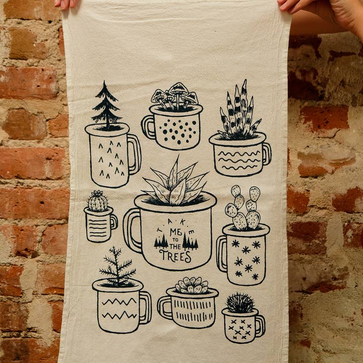 Planter Tea Towel for wholesale by Moore Collection