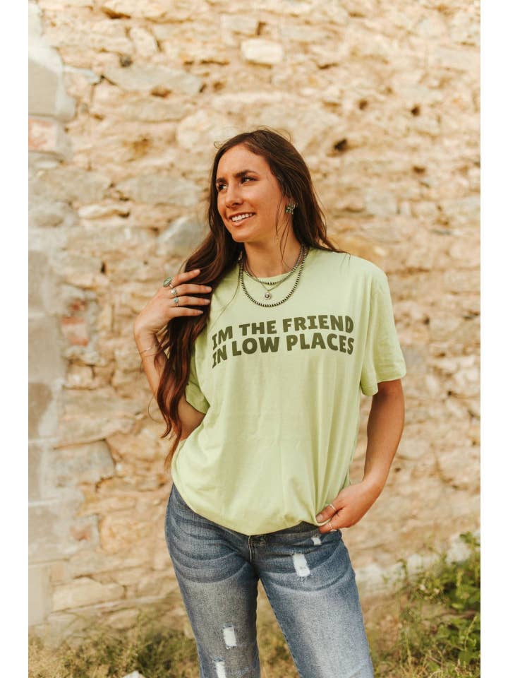 Pistachio The Friend In Low Places Graphic Tee for wholesale on Faire1