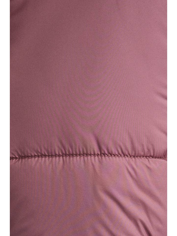 MAUVE PUFFER JACKET WITH ATTACHABLE HOODIE for wholesale on Faire9