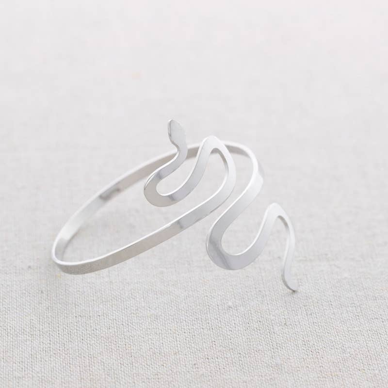 Sonata - Wholesale Snap Jewelry - Snake Adjustable Steel Bracelet1