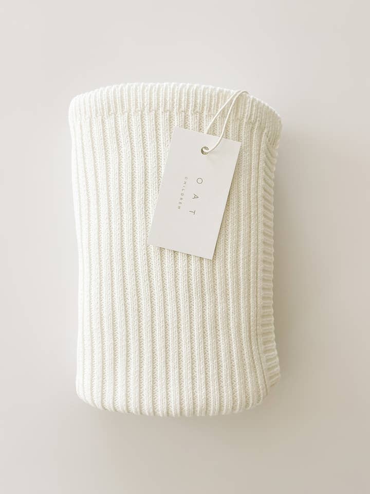 Manta acanalada de punto en polvo para venta al por mayor de Oat Children