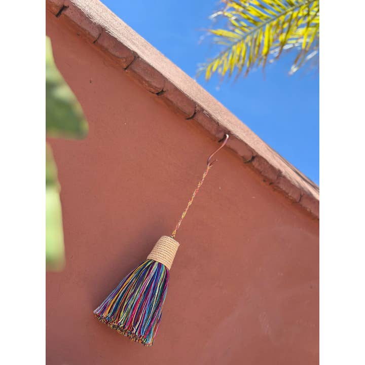 SOUK in the CITY - Wholesale Decorative Tassel/Wall Drop - XL Multi Tassel with Raffia Cup2