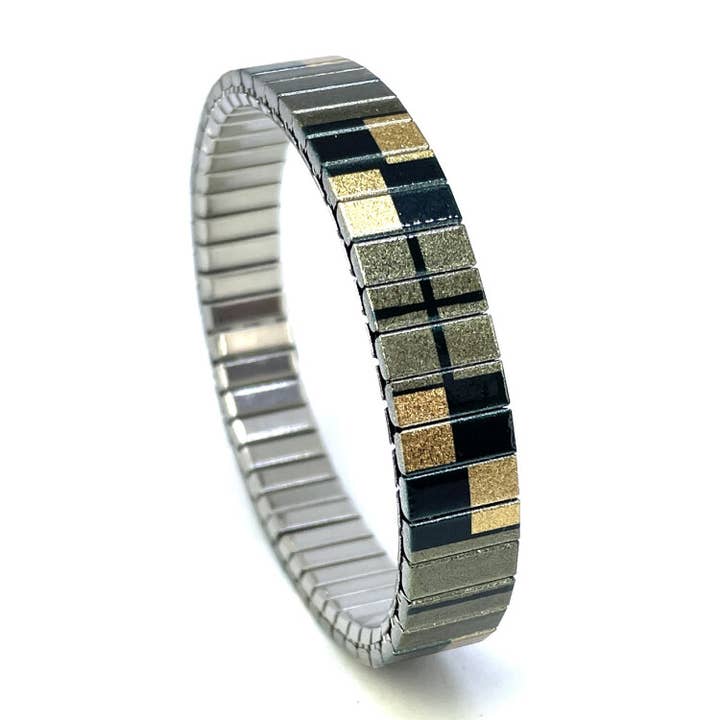 Stainless steel 10mm bracelet - Squares Party 10S10 for wholesale by Urband London