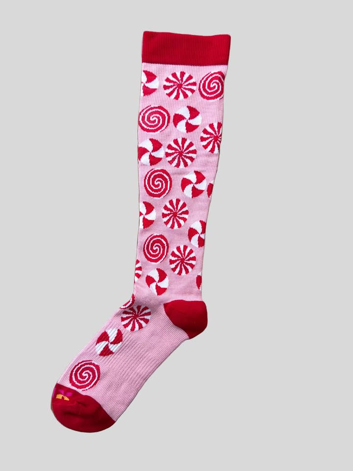 Pretty in Peppermint Compression Socks for wholesale by Vix Socks