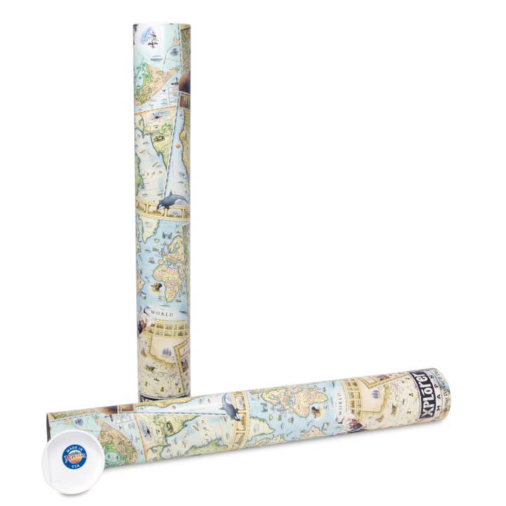 XPLORER MAPS - Wholesale Map - 1000 Islands Hand-Drawn Map – Unique & Detailed Artwork3