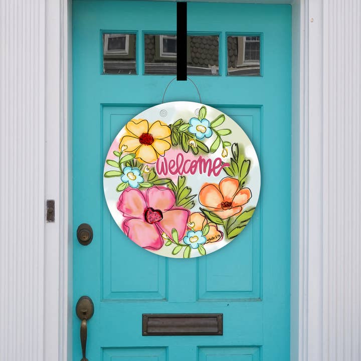 Baxter & Me - Wholesale Door Hanger - Blooming Welcome Door Hanger