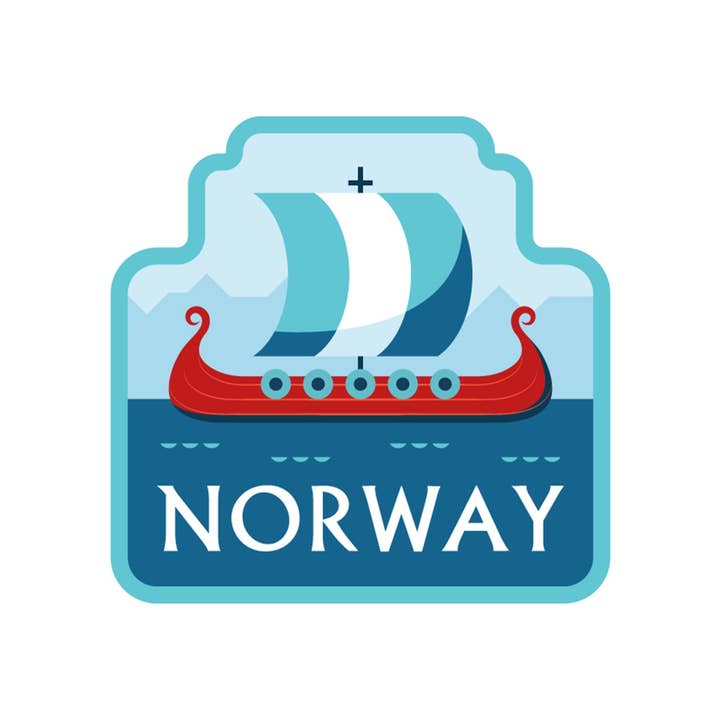 Norway Sticker for wholesale by Vagabond Heart